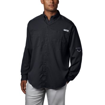 Columbia PFG Tamiami II Long Sleeve, Camisa Negros Para Hombre | 783142-GXM